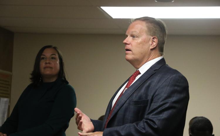 Meridian Behavioral Healthcare CEO Don Savoie discusses his organization’s plan for the Lake Shore Hospital in June 2022. (FILE)
