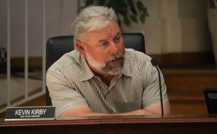 Columbia County Assistant Manager Kevin Kirby speaks during a county meeting Thursday. (JAMIE WACHTER/Lake City Reporter)