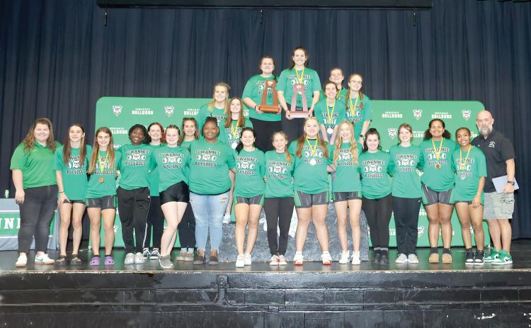 The Suwannee girls weightlifting team won its fifth straight regional title in the traditional event and repeated as Olympic champions at the Region 1-1A meet Saturday at SHS. (PAUL BUCHANAN/Special to the Reporter)