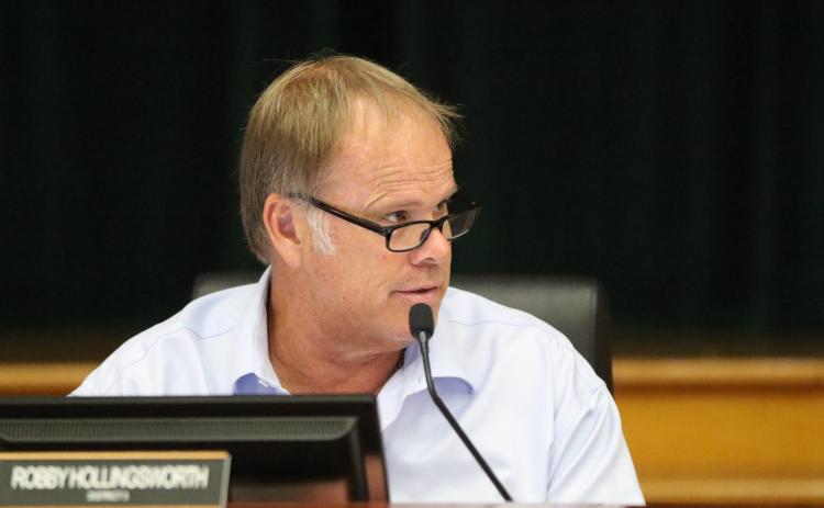 Columbia County Commissioner Robby Hollingsworth was the lone dissension in Thursday’s vote on moving forward with wastewater treatment plant. (JAMIE WACHTER/Lake City Reporter)