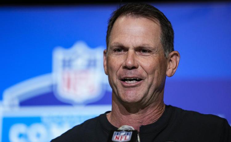 Jacksonville Jaguars general manager Trent Baalke speaks at the NFL scouting combine on Feb. 28 in Indianapolis. (MICHAEL CONROY/Associated Press)