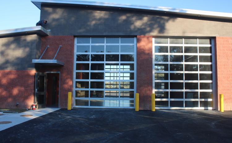 The Lake City Fire Department’s Fire Station #2 gets some roofing done back in January. LCFD Chief Josh Wehinger said officials have already done two walk-throughs at the station ahead of its opening. (TONY BRITT/Lake City Reporter)