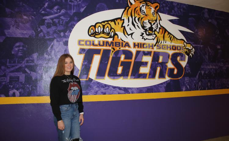 Caris Feagle, a junior at Columbia High School, took first runner-up honors at a recent speech competition. (TONY BRITT/Lake City Reporter)