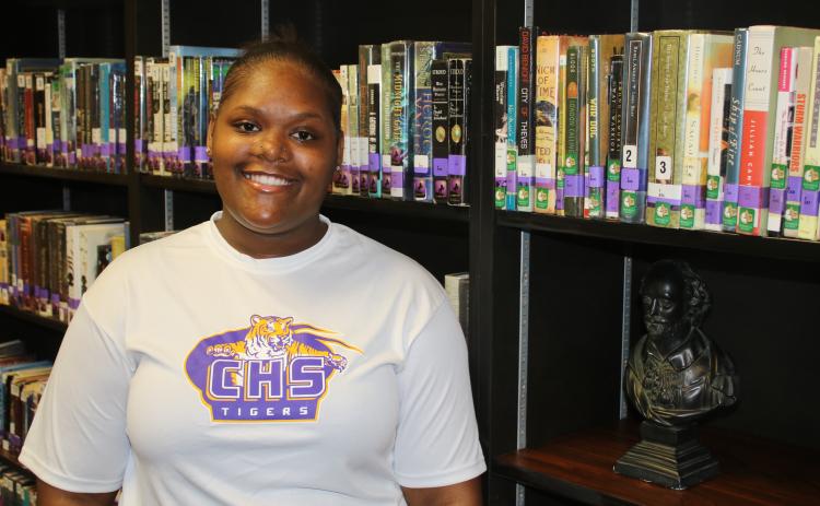 Columbia High School senior Shamarria Bowles will sing the national anthem Friday at the Jacksonville Jumbo Shrimp baseball game and could have the opportunity to perform at a future Jacksonville Jaguars NFL game. (TONY BRITT/Lake City Reporter)