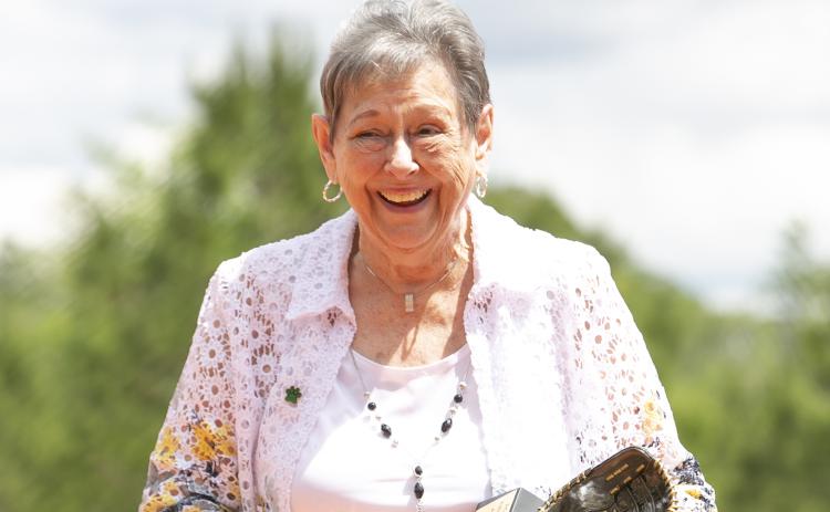 FGC held a ceremony Wednesday afternoon to rededicate the new softball field to former coach Jean Williams. (JEN CHASTEEN/Special to the Reporter)