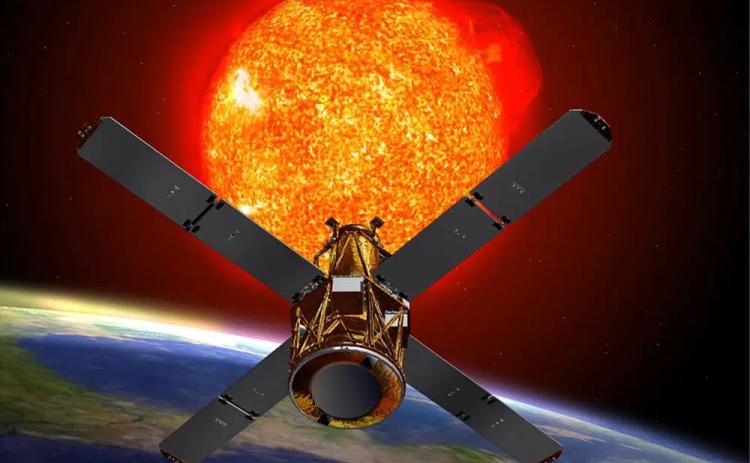 This illustration provided by NASA depicts the RHESSI (Reuven Ramaty High Energy Solar Spectroscopic Imager) solar observation satellite. The defunct science satellite will plummet through the atmosphere Wednesday night, according to NASA and the Defense Department. Experts tracking the spacecraft say chances are low it will pose any danger. (NASA VIA AP)