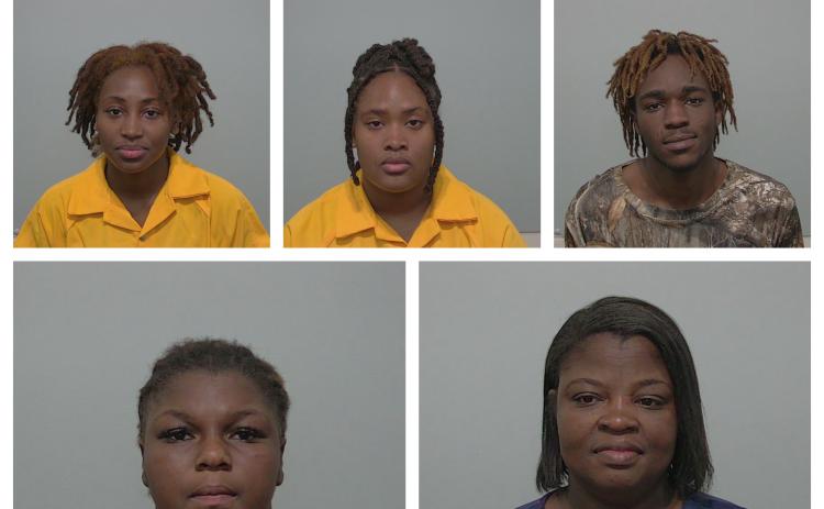 Da'niya Fluellen (top left, clockwise), Da'yani Fluellen, Charles Smith, Mikhya Hendon and Lakesia Hendon.