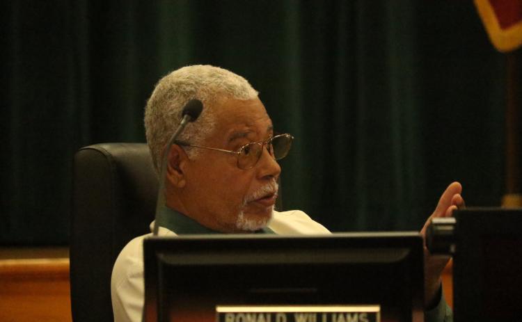 Commissioner Ron Williams said the county needs to act on property for sale next to the landfill before it gets locked in. (JAMIE WACHTER/Lake City Reporter)