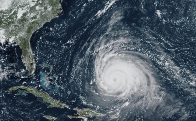 Hurricane Lee continues its slow west-northwest trajectory across the Atlantic Ocean on Tuesday. (NOAA)