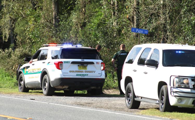 First responders gather at the intersection of U.S. Highway 441 South and SE Patio Glen following a deputy-involved shooting on Sept. 8. (FILE)