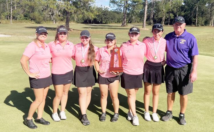 Columbia’s girls golf team won the District 2-2A title on Tuesday. (COURTESY)