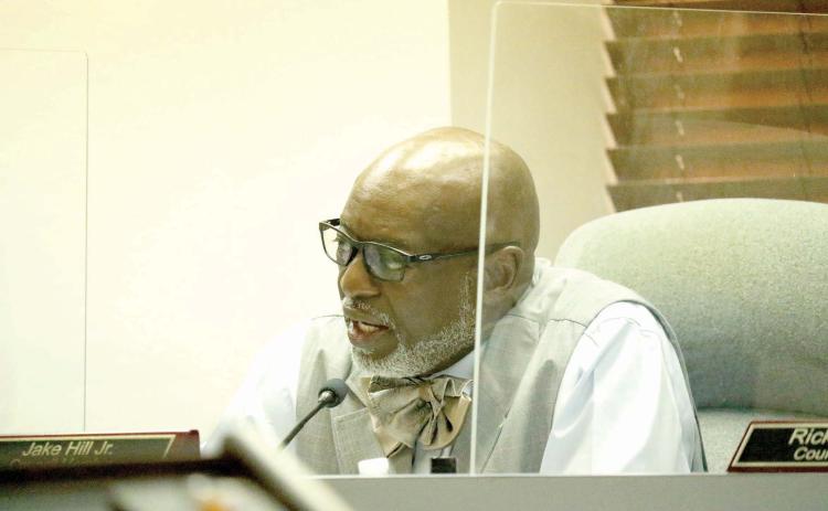 Councilman Jake Hill said Monday that the Lake City Council didn’t need to rush its search for a new city manager, making the motion to see if Colin Baenziger & Associates would be willing to help direct the process. (JAMIE WACHTER/Lake City Reporter)