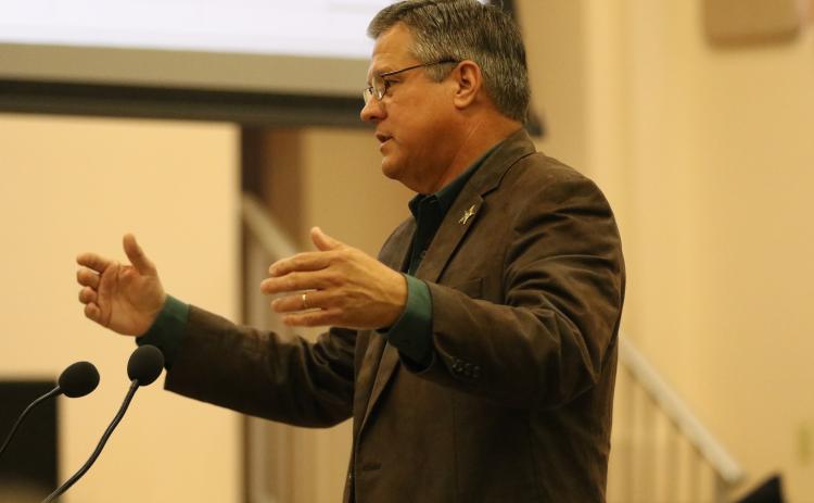 Sheriff Mark Hunter said the Columbia County Commission reduced the county’s funding toward deputies’ raises unfairly, relying on state funding to offset it. (JAMIE WACHTER/Lake City Reporter)
