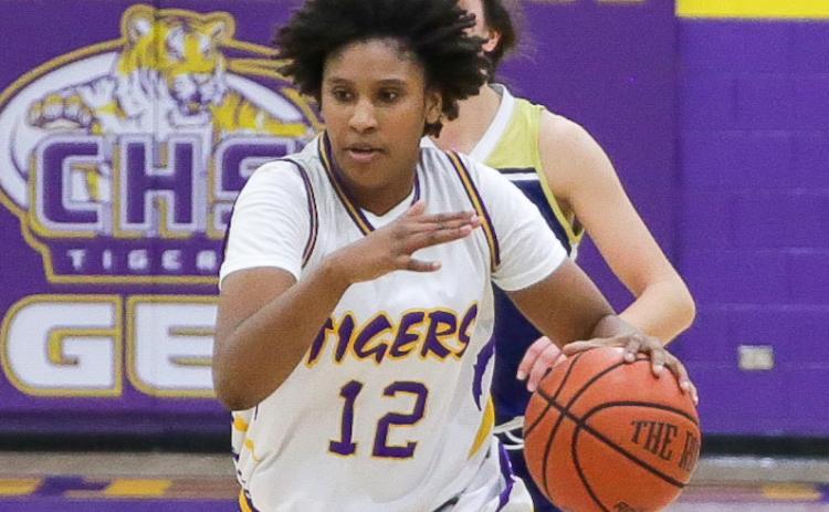 Columbia forward Jolena Gardner dribbles up the court against Aucilla Christian last season. (FILE)