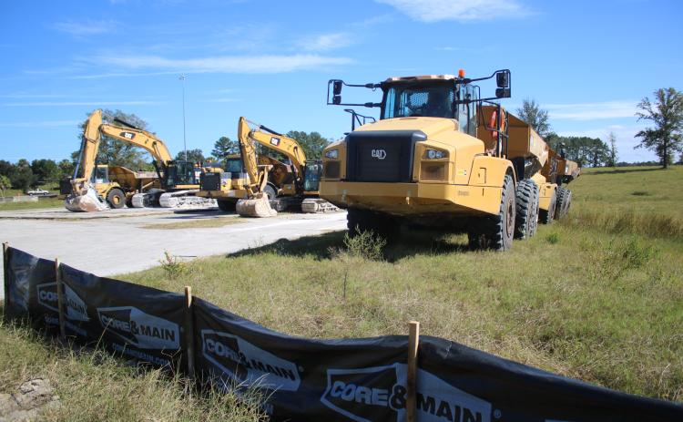 Excavators and other heavy equipment sit on site at the future Cornerstone Crossing at 47, a commercial development southeast of the Interstate 75 interchange off State Road 47. (TONY BRITT/Lake City Reporter)