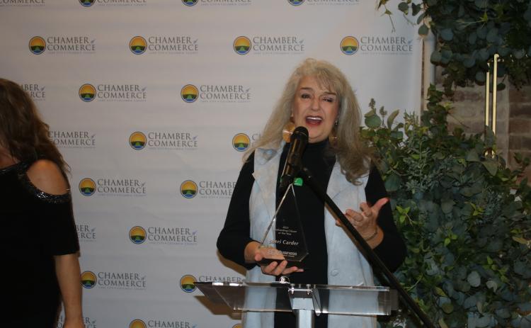 Sheri Carder, a volunteer with the Gateway Art Gallery, was named the Outstanding Citizen of the Year at the Busincess Excellence Awards Tuesday night. (TONY BRITT/Lake City Reporter)