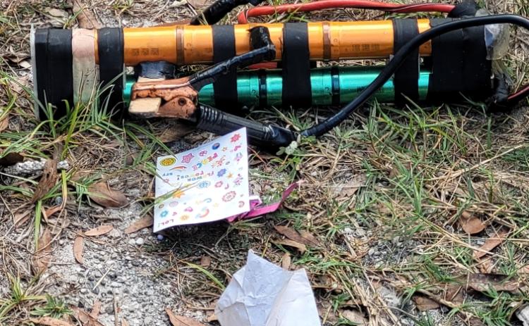 The Columbia County and Alachua County Sheriff’s Offices responded to a call about a suspicious device on SW Arlington Boulevard Thursday. The device was not an explosive. (COURTESY)