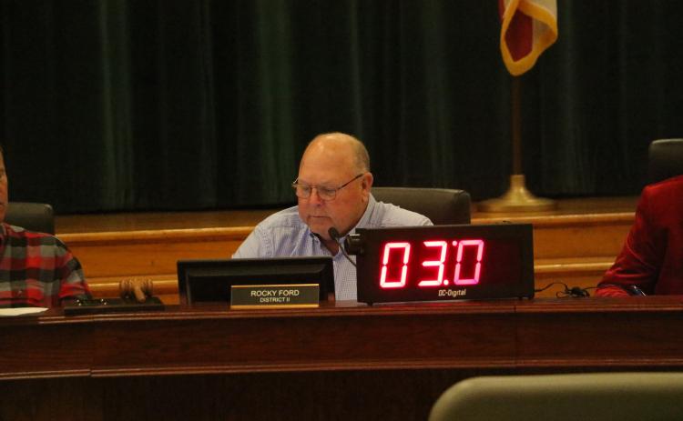 County Commissioner Rocky Ford said the county needed to give its employees bonuses for going beyond their duties this year due to storm. (JAMIE WACHTER/Lake City Reporter)