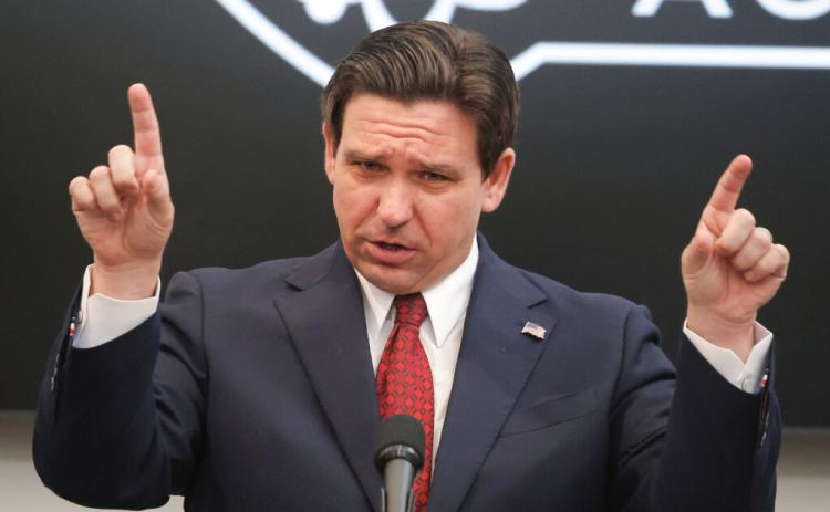 Gov. Ron DeSantis, shown speaking in Kissimmee last week, announced Monday that he wants the FLorida Legislature to take aim at fixing Washington’s problems. (JOE BURBANK/Orlando Sentinel/TNS)