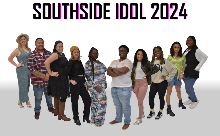Competing for the Southside Idol title Saturday are Amberlyn Faulstich (from left), Jayden Burch, Elizabeth Gould, Allyson Matheny, Willie Mae Wallker, D’Khari Jernigan, Jaleiah Burch, Laelah Scippio, Arianna Flores and Cailiana Mobley. (COURTESY)