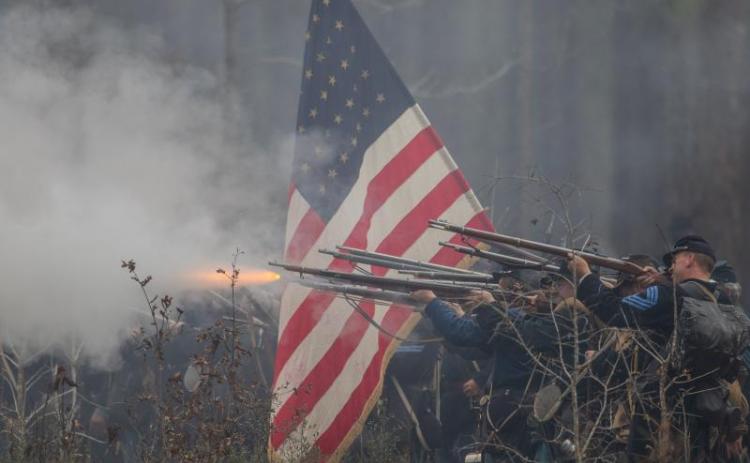 Confederate and Union re-enactors went to war in 2020 at the original Olustee Battlefield in Baker County. True to history and form, the South won the battle, the biggest fought in Florida during the war. (RAY CARPENTER/Special to the Reporter)