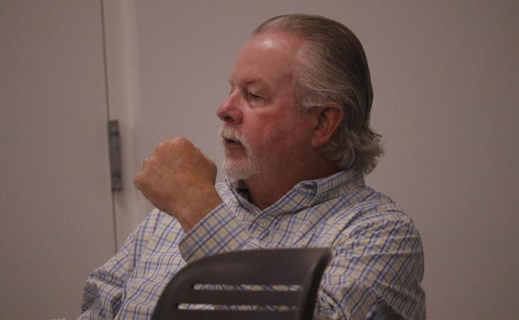 Suwannee County Administrator Greg Scott, shown at last week’s regional utility advisory committee meeting, told the County Commission on Tuesday that it was still the ‘infant stages of the process’ of forming an authority. (FILE)