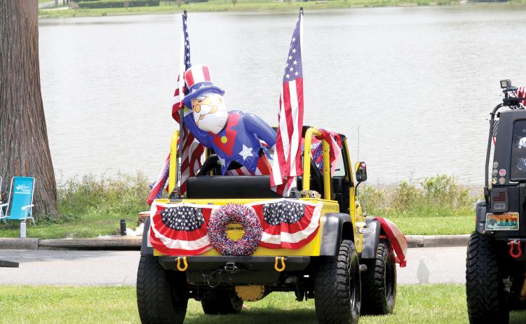A Jeep is all decked out for the holiday at last year’s Fourth of July Celebration in Wilson Park. (FILE)
