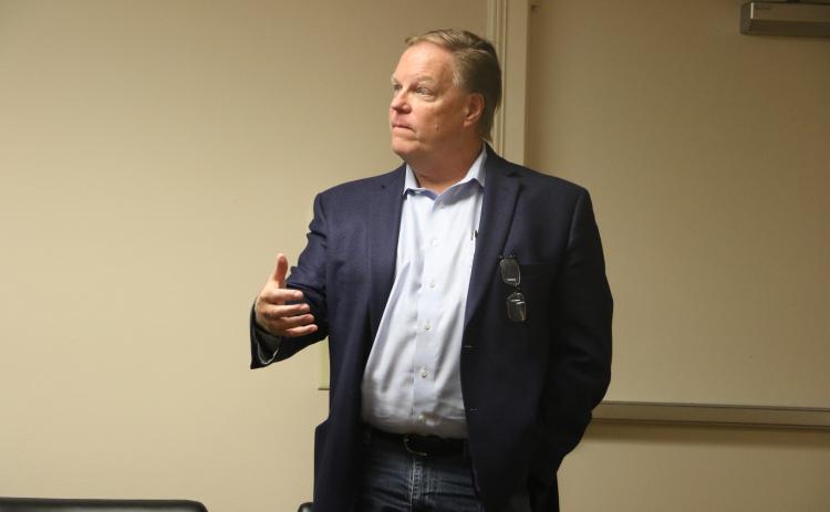 Meridian Behavioral Healthcare CEO Don Savoie, speaking at a previous Lake Shore Hospital Authority meeting, said the idea that the hospital would have razor wire on it is ‘ludicrous.’ (FILE)