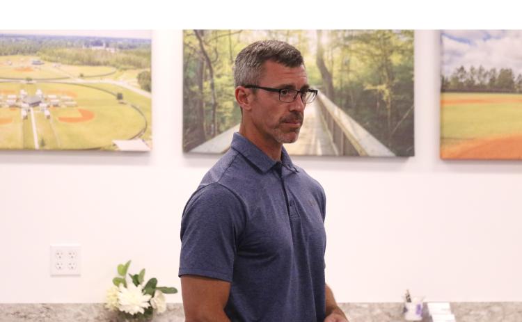 Synergy Sports Global CEO Jason Boudrie told the Columbia County TDC on Monday that a public-private partnership would work at the county’s 500-acre sports park. (JAMIE WACHTER/Lake City Reporter)