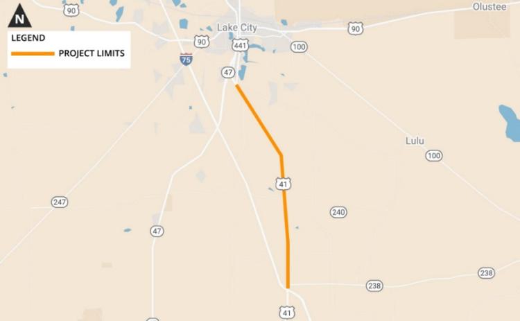 U.S. Highway 41 between Interstate 75 in Ellisville and County Road 252 south of Columbia High is undergoing resurfacing. The project is underway, according to the Florida Department of Transportation. (COURTESY)