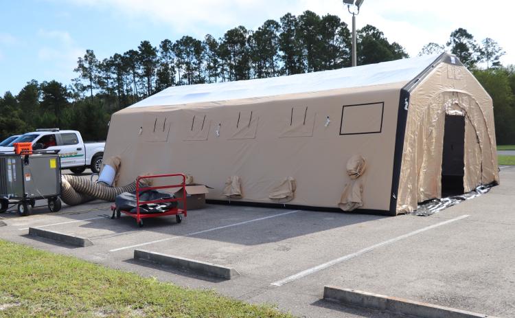 The Florida Sheriffs Association provided a mobile emergency shelter to the Columbia County Sheriff’s Office on Wednesday to aid in response and deployments for natural disasters. (COURTESY COLUMBIA COUNTY SHERIFF’S OFFICE)