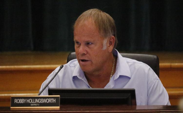Commissioner Robby Hollingsworth said he wants the county to pay attention to RV parks and campgrounds ‘because it can get out of hand.’ The County Commission agreed to put a moratorium in place on new permits so it can revise the LDRs. (JAMIE WACHTER/Lake City Reporter)