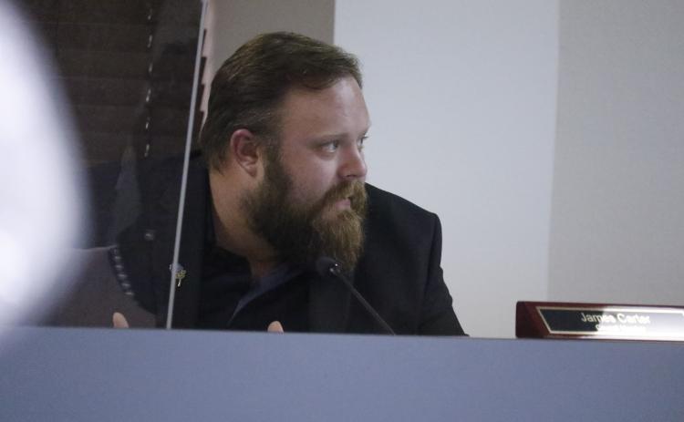 Lake City Councilman James Carter said Monday night that he didn’t think it was the right time to raise taxes on city property owners. (JAMIE WACHTER/Lake City Reporter)