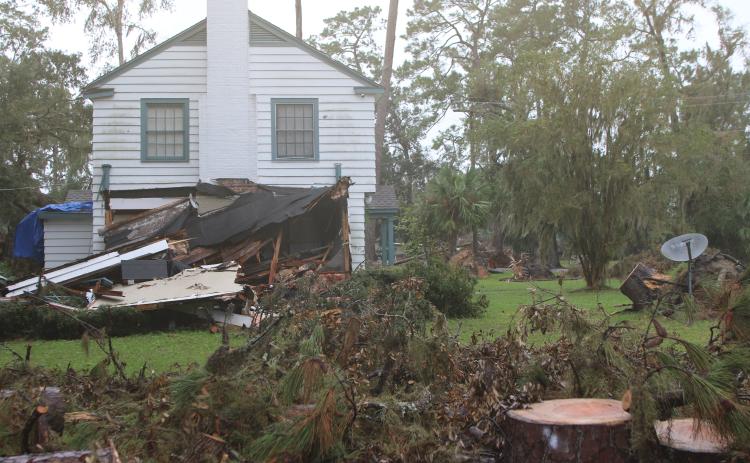 High winds and falling trees caused most of the damage during Hurricane Helene. (TONY BRITT/Lake City Reporter)