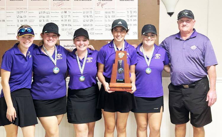The Columbia girls golf team won the District 2-2A title on Tuesday, the program’s fifth crown in a row. (COURTESY)