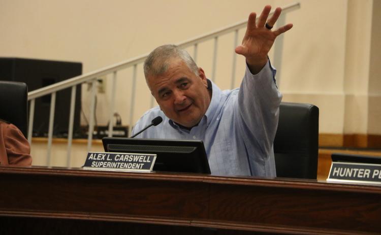 Superintendent Lex Carswell said the end of his tenure with the Columbia County School District was ‘bittersweet.’ (MORGAN MCMULLEN/Lake City Reporter)