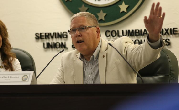 Rep. Chuck Brannan, who speaks during last year’s legislative delegation meeting in Columbia County, will chair the judiciary committee the next two years in the Florida House. (FILE)