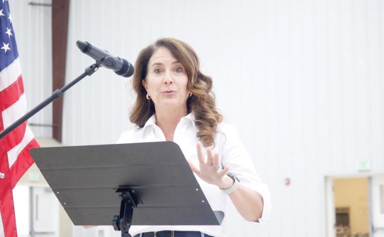 Sen. Jennifer Bradley speaks to the Rotary Club of Lake City on Thursday about some of the big issues that will likely face the Florida legislature when its session begins in March. (JAMIE WACHTER/Lake City Reporter)