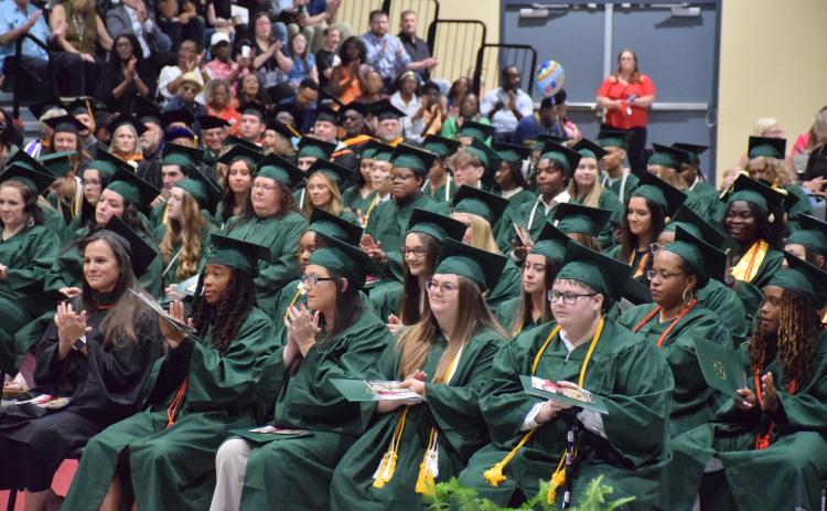 Graduates applaud during a previous Florida Gateway College commencement ceremony. The college’s fall commencement is set for Dec. 12 with around 150 graduates expected to particpate, making it one of the largest in school history. (COURTESY FLORIDA GATEWAY COLLEGE)
