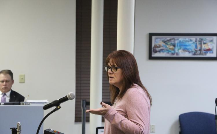 Lake City HR Director BillieJo Bible said a four-day work week would benefit the employees and lead to increased productivity during a presentation to the Lake City Council on Monday. (MORGAN MCMULLEN/Lake City Reporter)