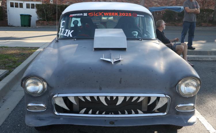 Jack Weatherford’s ‘The Beast’ sits in the Wilson Park parking lot Friday afternoon as he made his checkpoint stop in Lake City as part of Sick Week. (MORGAN MCMULLEN/Lake City Reporter)