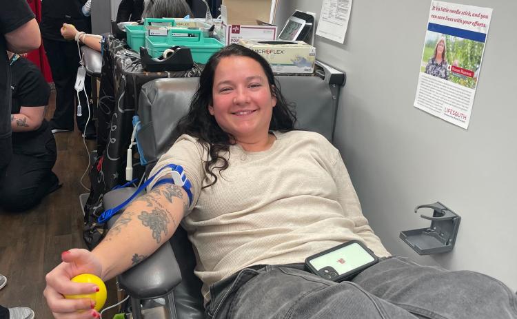 Blood donors with LifeSouth Community Blood Centers will receive a sweatshirt for donating in January, National Blood Donor Month. (COURTESY)