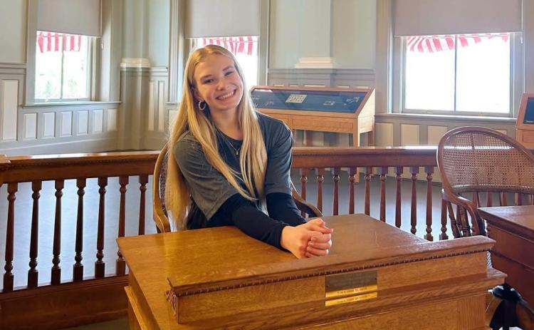 Columbia High junior Lilla Chapman’s favorite part of the Youth Tour trip to Tallahassee was the tour of the Old Capitol. Chapman was one of the winners of the Clay Electric speech contest and will go to Washington D.C. this summer. (COURTESY)