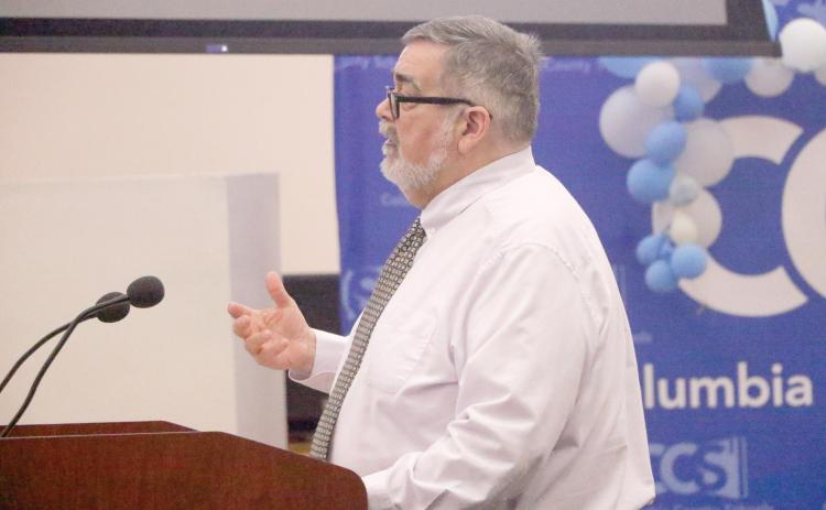 Columbia County Manager David Kraus said the partnership with the City of Lake City on operating the sewer plant at the North Florida Mega Industrial Park will ‘take some of that burden off’ as the two will split revenues or losses for the next two years. (JAMIE WACHTER/Lake City Reporter)