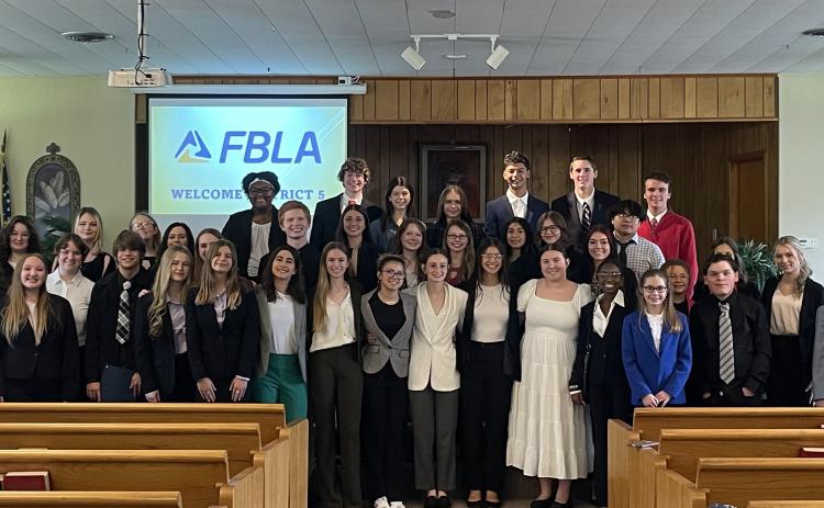 Lafayette FBLA qualified its largest contingent — 31 members — for the state conference during the district competition Jan. 15 at the First Methodist Church in Mayo. (COURTESY)