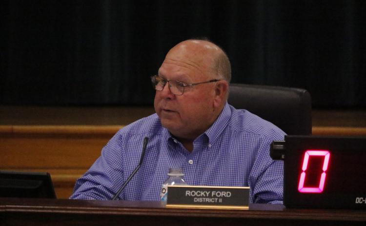 Columbia County Commissioner Rocky Ford said he wanted to discuss proposed RV park restrictions because they may be a ‘little overboard’ in places. (JAMIE WACHTER/Lake City Reporter)