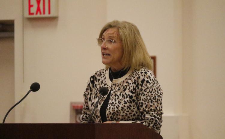 Judy Tatem, the Columbia County School District’s coordinator of Safe Schools, said the district is in compliance with state regulations. (JAMIE WACHTER/Lake City Reporter)