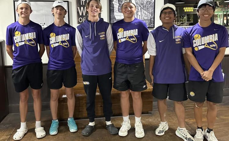 Columbia’s boys tennis team. (COURTESY)