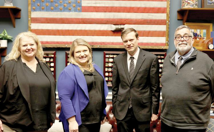 Congresswoman Kat Cammack (second from left) met with Columbia County Economic Development Director Jennifer Daniels (from left), Legislative & Intergovernmental Affairs Coordinator Staz Guntek and County Manager David Kraus this week in Washington D.C. to discuss economic development projects. (COURTESY)