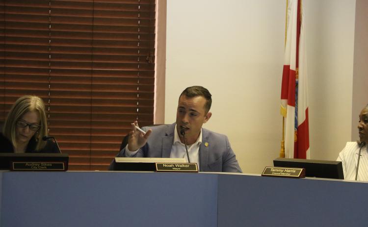 Lake City Mayor Noah Walker said he’d like to see the city take other avenues like annexation to raise revenue instead of increasing the millage rate. (MORGAN MCMULLEN/Lake City Reporter)